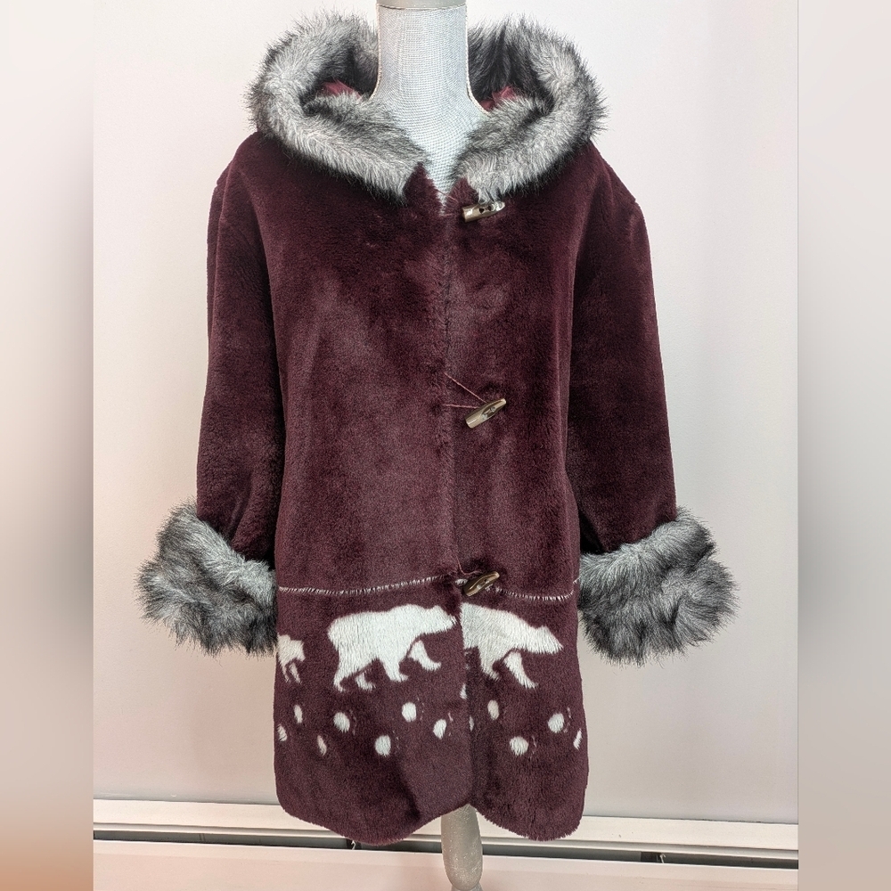Vintage West Peak Faux Fur Jacket - Picture 2 of 16